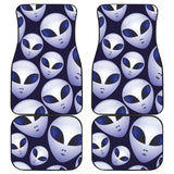 Alien Pattern Print Design 01 Front and Back Car Mats