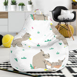 Cute Rhino Pattern Background Bean Bag Cover