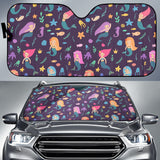 Beautiful Mermaid Fish Jellyfish Algae Other Marine World Car Sun Shade