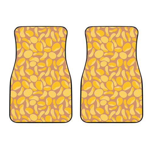 Potato Chips Pattern Print Design 01 Front Car Mats