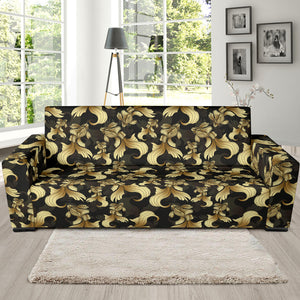 Goldfish Pattern Print Design 01 Sofa Slipcover
