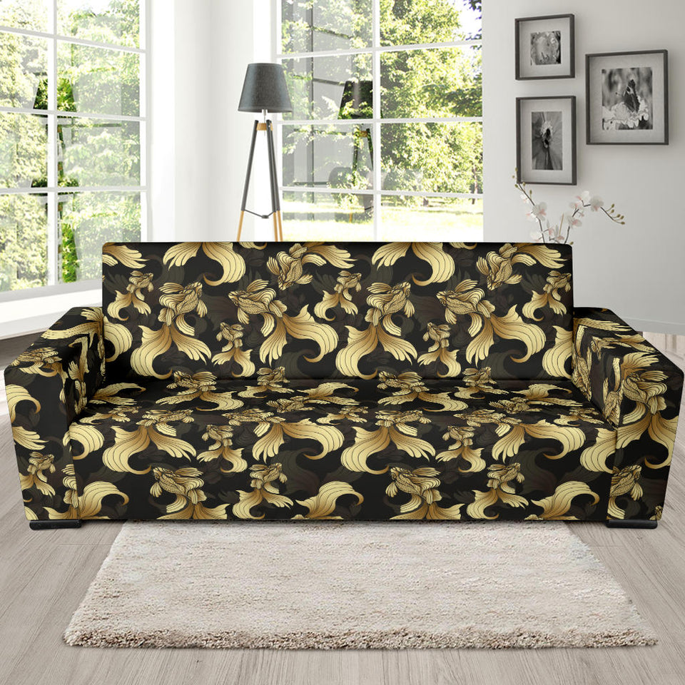 Goldfish Pattern Print Design 01 Sofa Slipcover