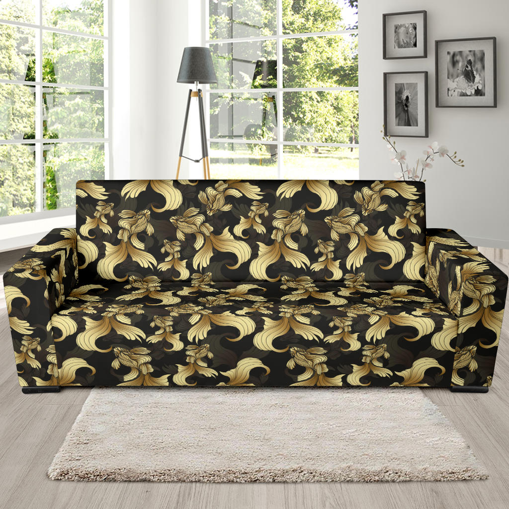Goldfish Pattern Print Design 01 Sofa Slipcover