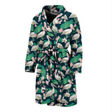 Pelican Pattern Print Design 03 Men's Bathrobe