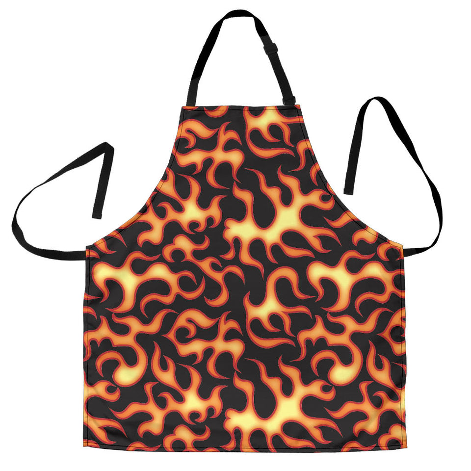 Fire Flame Dark Pattern Adjustable Apron