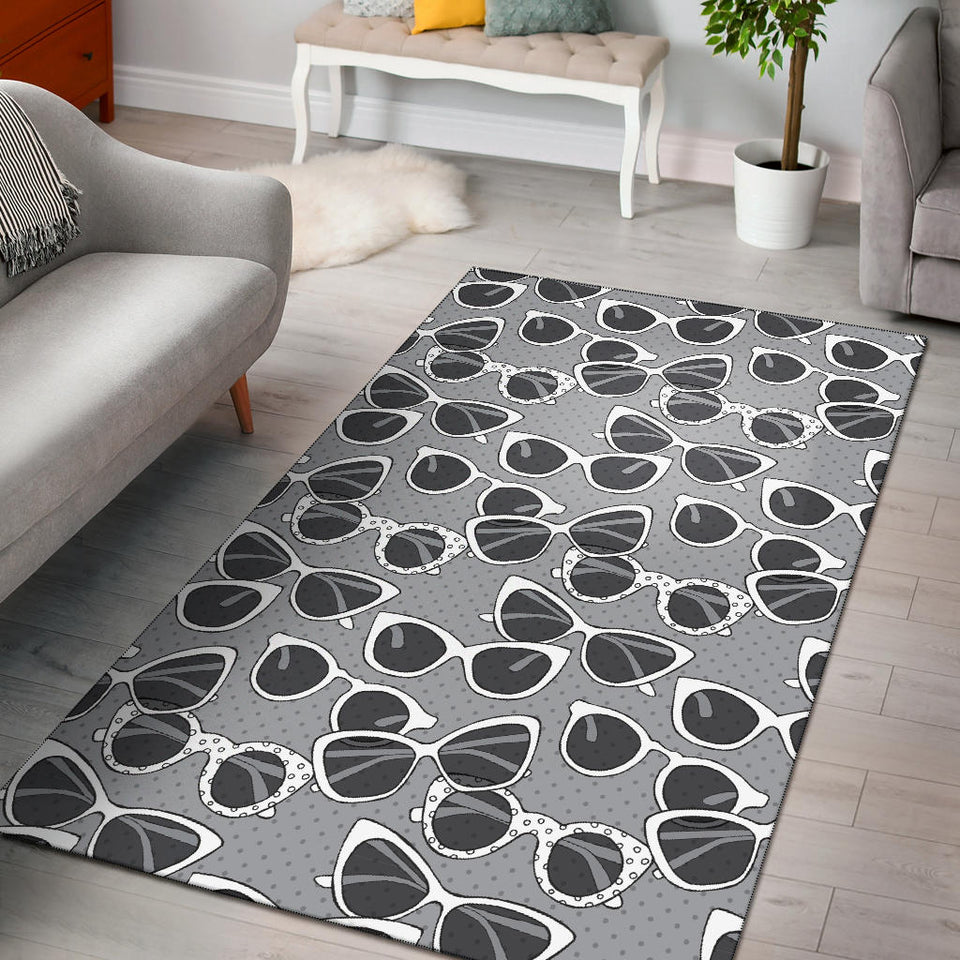 Sun Glasses Pattern Print Design 04 Area Rug