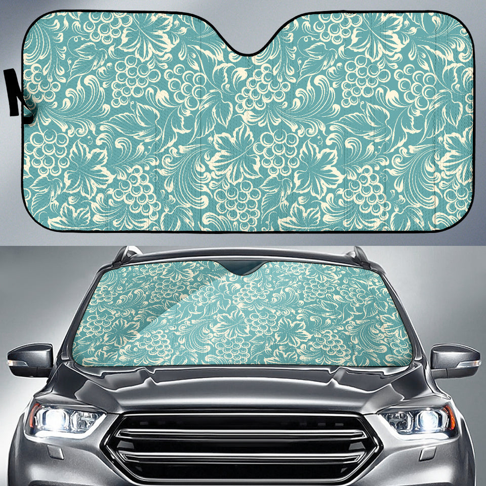 Classic Hand Drawn Grape Pattern Car Sun Shade