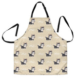 Cute Siberian Husky Adjustable Apron