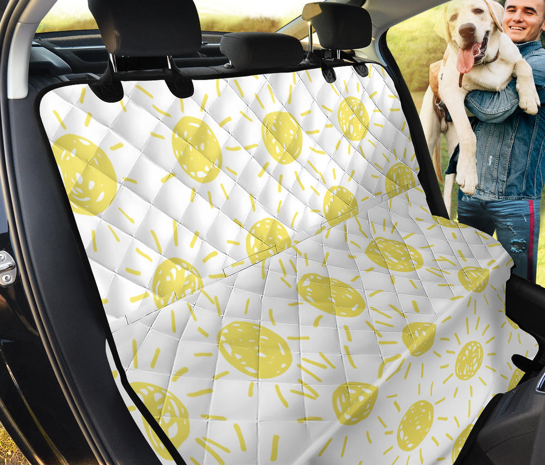 Hand Drawn Sun Pattern Dog Car Seat Covers