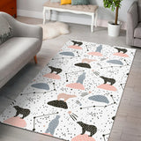 Polar Bears Star Poka Dot Pattern Area Rug