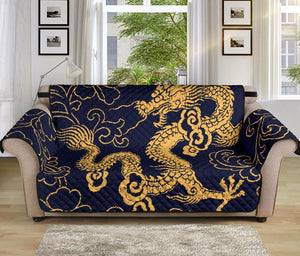 Gold dragon pattern Sofa Cover Protector