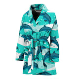 Dolphin Sea Pattern Women'S Bathrobe