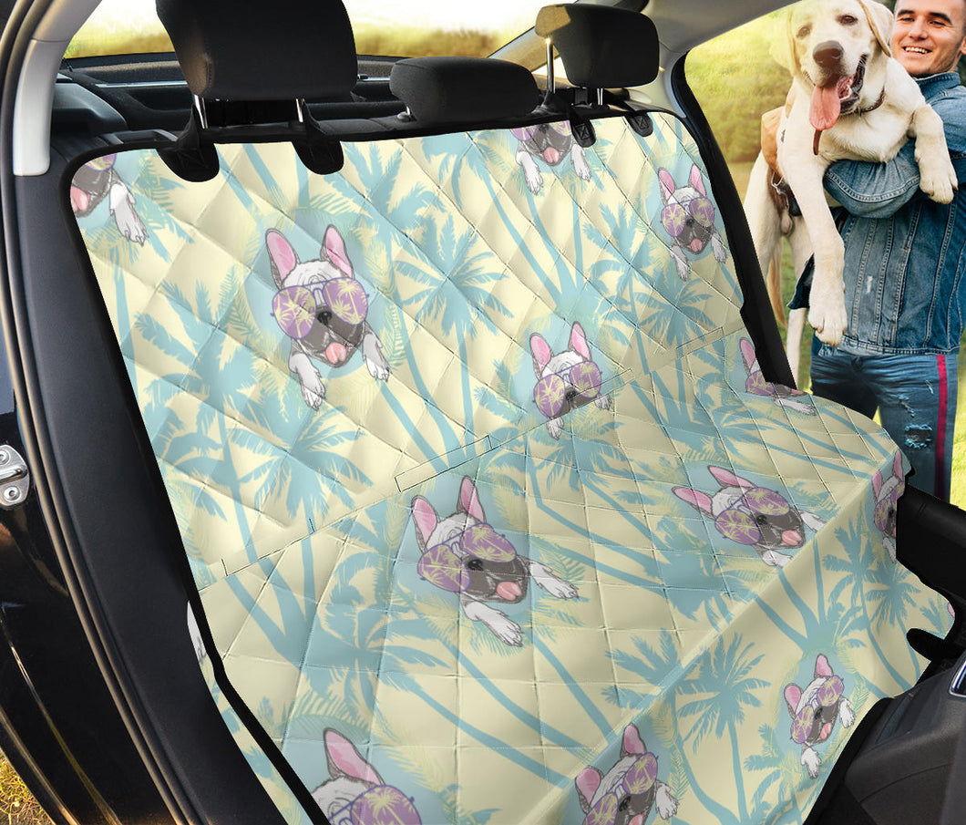 French Bulldog Hawaii Blackground Dog Car Seat Covers