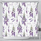 Lavender Flower Design Pattern Shower Curtain Fulfilled In US