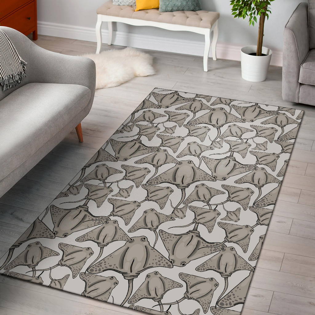 Stingray Pattern Print Design 05 Area Rug