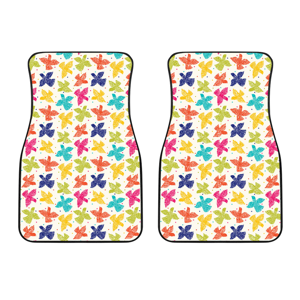 Pigeon Pattern Print Design 01 Front Car Mats