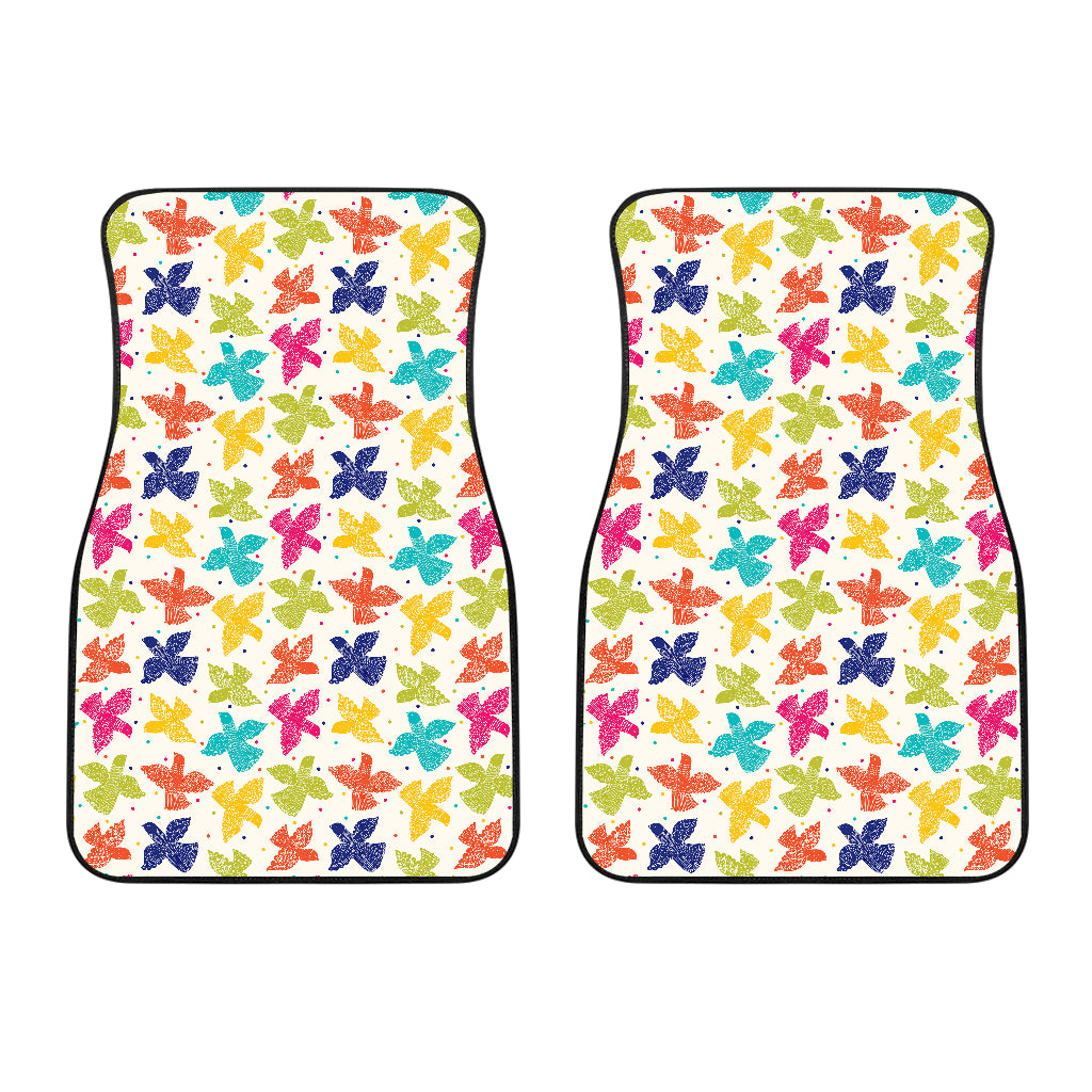Pigeon Pattern Print Design 01 Front Car Mats