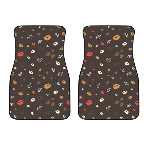 Coffee Bean Leave Pattern Front Car Mats