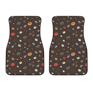 Coffee Bean Leave Pattern Front Car Mats
