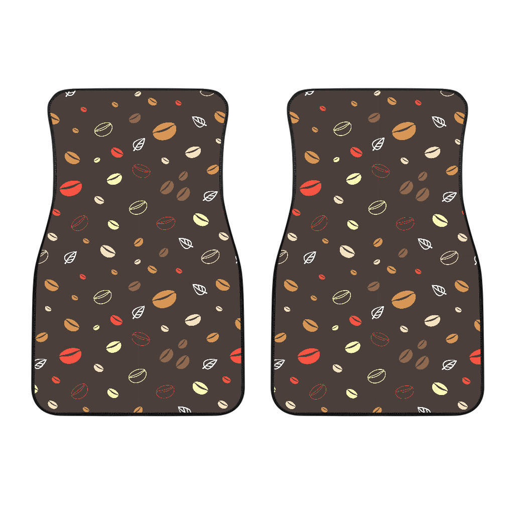 Coffee Bean Leave Pattern Front Car Mats
