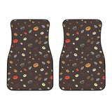 Coffee Bean Leave Pattern Front Car Mats