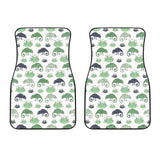 Chameleon Lizard Succulent Plant Pattern  Front Car Mats