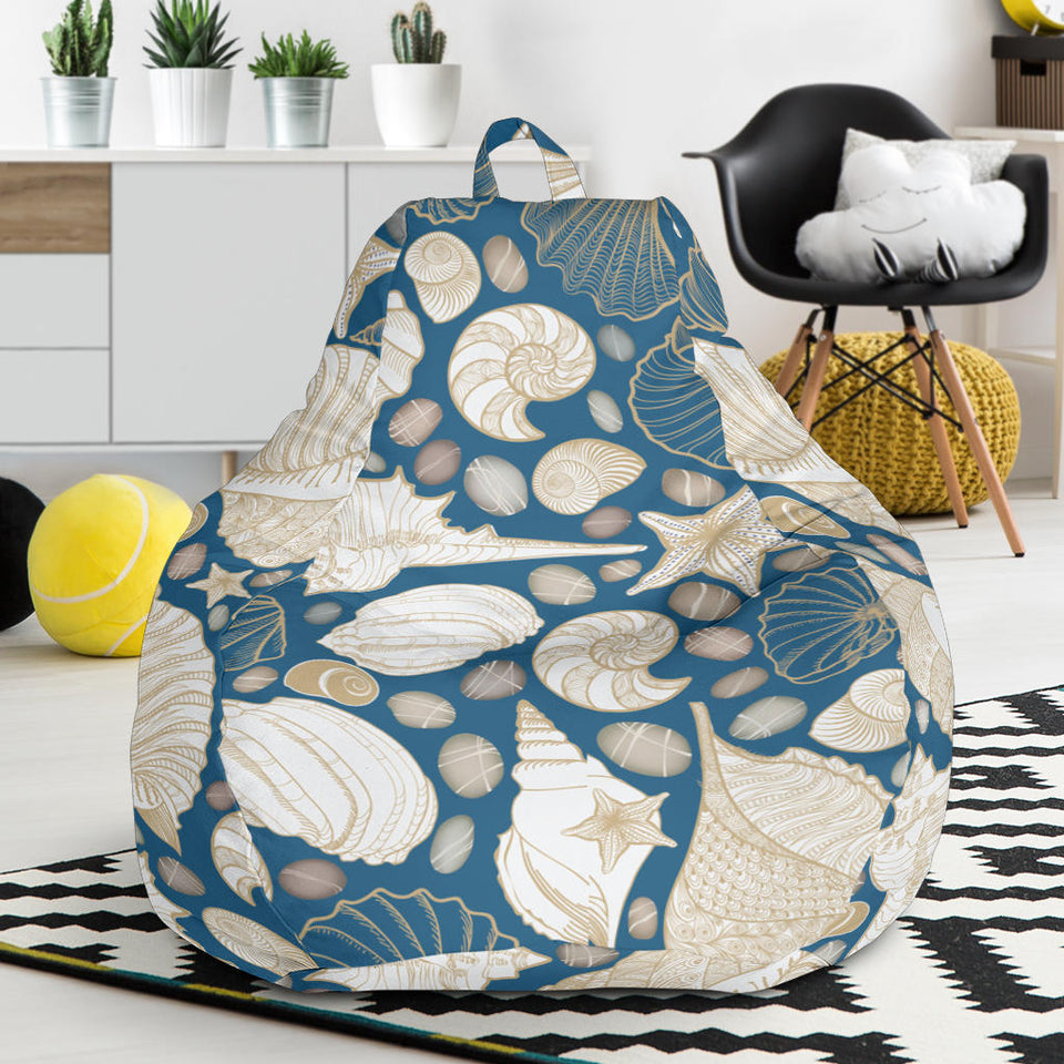 Shell Polynesian Tribal Design Pattern Bean Bag Cover
