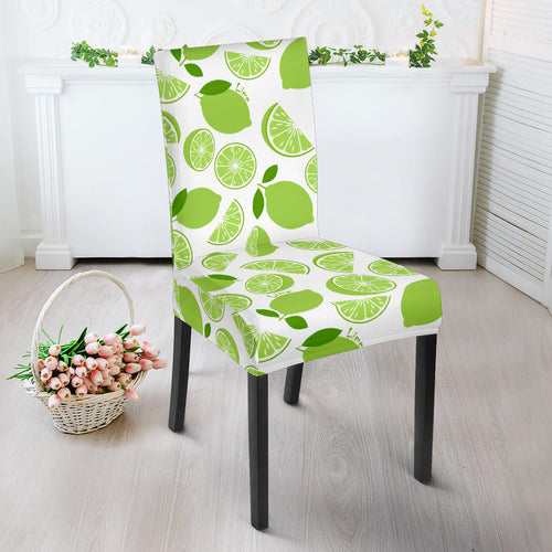 Lime Design Pattern Dining Chair Slipcover