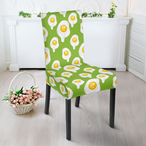 Fried Eggs Pattern Print Design 01 Dining Chair Slipcover