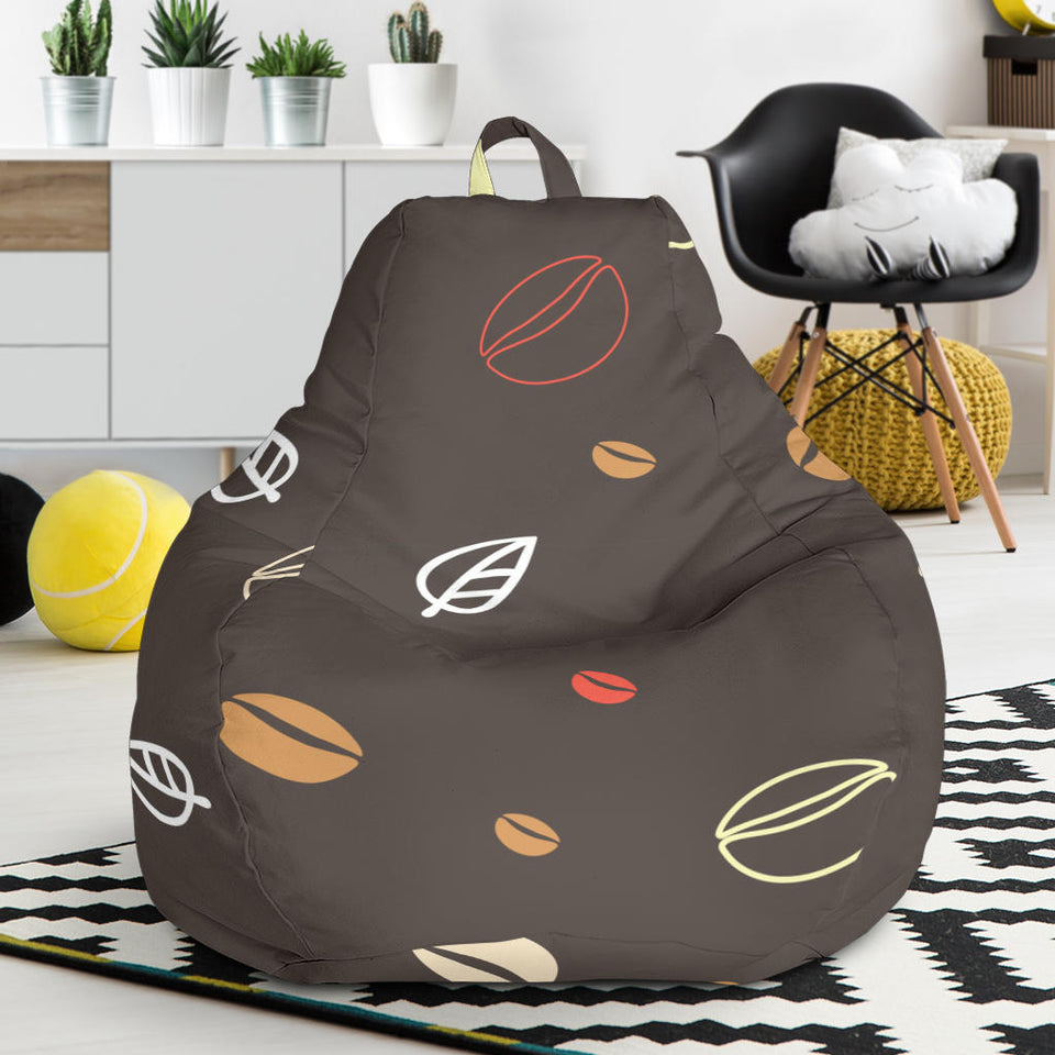 Coffee Bean Leave Pattern Bean Bag Cover
