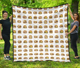 Hamburger Pattern Print Design 02 Premium Quilt