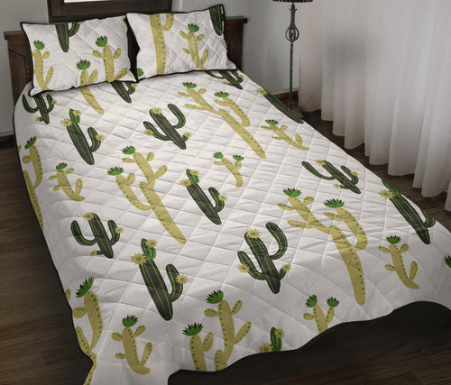 Cute cactus pattern Quilt Bed Set