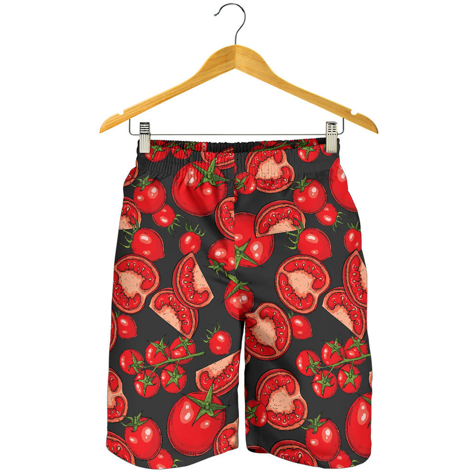 Tomato Black Background Men Shorts
