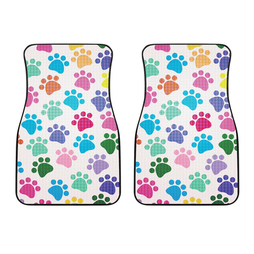 Dog Paws Pattern Print Design 01 Front Car Mats