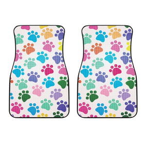 Dog Paws Pattern Print Design 01 Front Car Mats