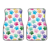 Dog Paws Pattern Print Design 01 Front Car Mats