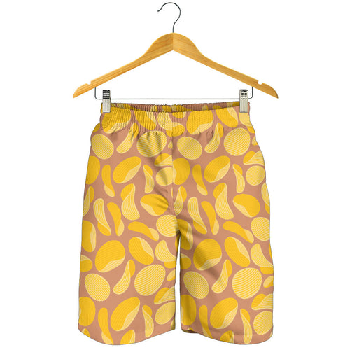 Potato Chips Pattern Print Design 01 Men Shorts