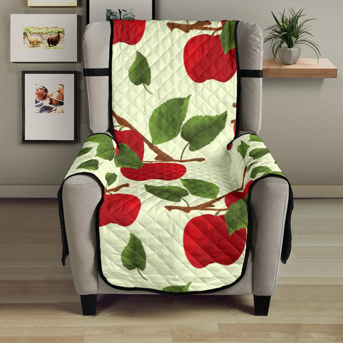 Red apples leaves pattern Chair Cover Protector