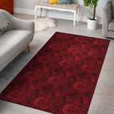 Rose Pattern Print Design 03 Area Rug