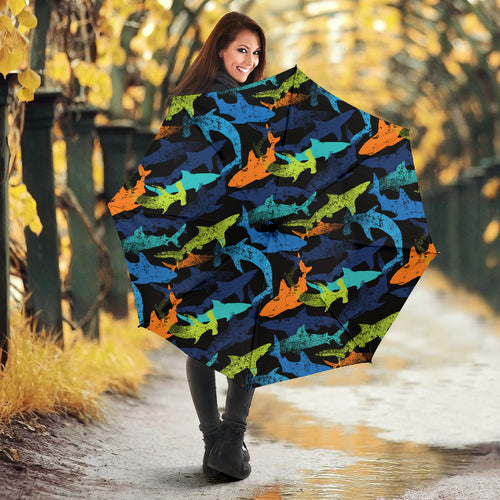 Colorful Shark Umbrella