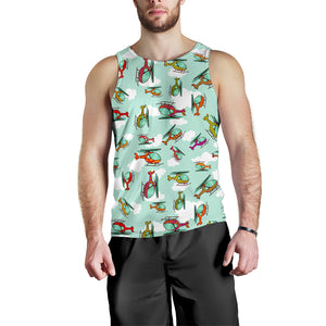 Helicopter design pattern Men Tank Top