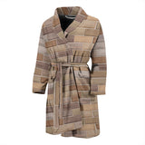 Brick Printed Pattern Print Design 01 Men's Bathrobe
