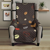Coffee bean leave pattern Chair Cover Protector
