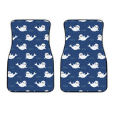 Cute White Baby Sea Lion Seal Pattern Front Car Mats