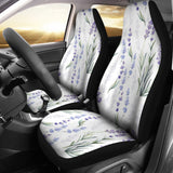 Hand Painting Watercolor Lavender Universal Fit Car Seat Covers