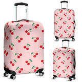 Cherry Pattern Pink Background Luggage Covers
