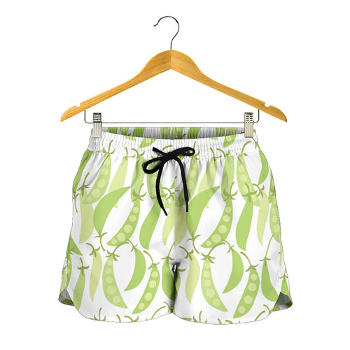 Green Peas Pattern Print Design 03 Women Shorts