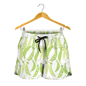 Green Peas Pattern Print Design 03 Women Shorts