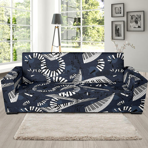 Piano Pattern Print Design 02  Sofa Slipcover
