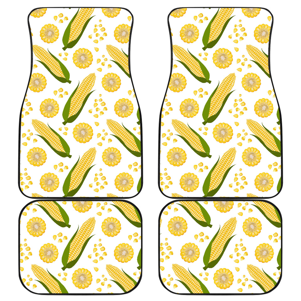 Corn Pattern Print Design 05 Front and Back Car Mats